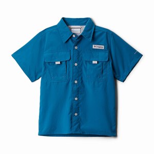 Columbia PFG Bahama™ Shortärmad Skjorta Pojkar Blå (DRTCZ6217)